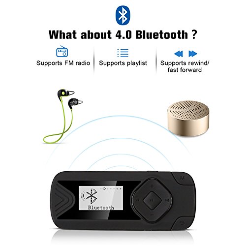 AGPTEK-R1S-16GB-Bluetooth-MP3-Player-Clip-Lossless-Music-Player-Supports-Playlist-FM-Radio-Expandable-Up-to-128GB-Black