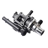 CENTAURUS Compatible with Engine Coolant Thermostat Housing Assembly Replacement for 2009-2011 Chevrolet Aveo / Aveo5 2009 Pontiac G3 1.6L 25189437/96984102 / 96980317/15-81766/25192228