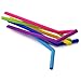 Reusable Straws - Big Reusable Silicone Drinking Straws with Cleaning Brushes for 30 oz Tumblers RTIC/Yeti, Extra Long Flexible Bendy Straw, BPA FREE - No Rubber Tast 6 Pcs