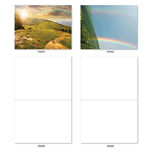 image for The Best Card Company M4963OCB-B1x10 Rainbow Bright: 10 Assorted Blank