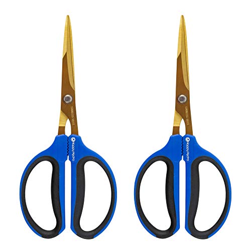 Happy Hydro – Trimming Scissors – 60mm Straight Tip Blades – Titanium Coating – 2 Pack
