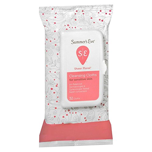 Summer's Eve Cleansing Cloths for Sensitive Skin, Floral - 32 ct