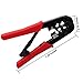 CoZroom 8P/RJ-45, 6P/RJ-12 and RJ-11 Cable Crimping Tool Cut Strip Tool & RJ45/RJ12/RJ11 Network Lan Cable Tester Tool
