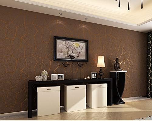 YAGNBAO Wallpaper Simple Modern Flocking 3D Thick Embossed Non-Woven Wallpaper Wall Paper Mural Super Fresco for Living Room Bedroom Home Decor Coffee