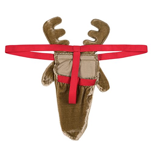 Freebily Christmas Reindeer Patterns Men Novelty GString Thong Underwear for Stag Party Buy