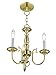 Livex Lighting 5013-02 Williamsburg 3 Light POLISHED BRASS Hanging Lantern / Flush Mount Mini Chandelier.