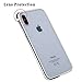 Silver iPhone X Slim Aluminum Bumper Case (NO Back) Apple iPhoneX 10 (2017) Flexible Soft Silicone Metal Frame 2in1 Cell Phone Cover [Support Wireless Charging] for 5.8inch iPhone X Case