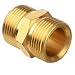 Mingle Pressure Washer Coupler, Metric M22 15mm Male Thread to M22 14mm Male Fitting, 4500 PSI primary