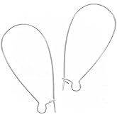 10pcs Adabele Authentic Sterling Silver Kidney Earring Hooks 30mm Long Ear Wire Connector (Wire 0.6mm/22 Gauge) for DIY Earrings Jewelry Making SS347
