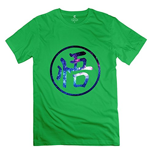 Men's Latest Son Goku Chinese Characters T-shirt XXL ForestGreen