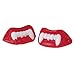Wack O'Wax Cherry Flavored Halloween Wax Fangs, Box of 24