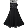 Meisjes Jurk Strass Chiffon Bruidsmeisje Dans Bal Maxi Japon 6-14 jaren
