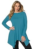 Roamans Women's Plus Size Hankie Hem Tunic