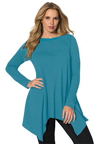Roamans Women's Plus Size Hankie Hem Tunic Roamans Women's Plus Size Hankie Hem Tunic