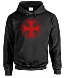 KNIGHTS TEMPLAR - christian jesus christ god Pullover Hoodie, 2XL, Black