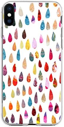 Case for iPhone Xs TPU & MUQR Flexible Gel Silicone Slim Drop Proof Protection Cover Compatible for iPhone Xs(10S) & X(10) & Raindrop Color Art Painting