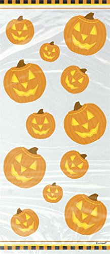 UPC 011179279555, Pumpkin Glow Halloween Cellophane Bags, 20ct