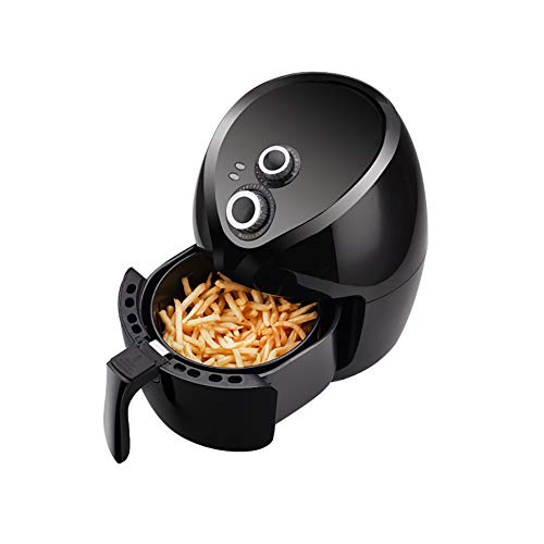 Click Here to See More Images New Air Fryer, 1400W Oil-free Air Fryer, 2.8L Large Capacity French Fries Machine, Black,Recipes, Healthy Cookware Food Oven