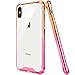SALAWAT for iPhone Xs Max Case, Clear iPhone Xs Max Case Cute Gradient Anti Scratch Slim Phone Case Cover Reinforced TPU Bumper Shockproof Protective Case for iPhone Xs Max 6.5inch 2018 (Orange Pink)