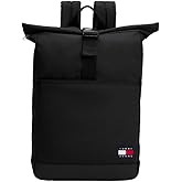 Tommy Jeans Mens Essential Daily Rolltop Backpack, Black