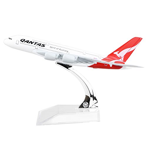 24-Hours Qantas Airways A380 Airplane Model Alloy Metal Plane Toy