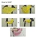 ASfairy Children Cute Cartoon Duck Rain Coat UFO Umbrella Hat Magical Hands Free Raincoat (Yellow, S)