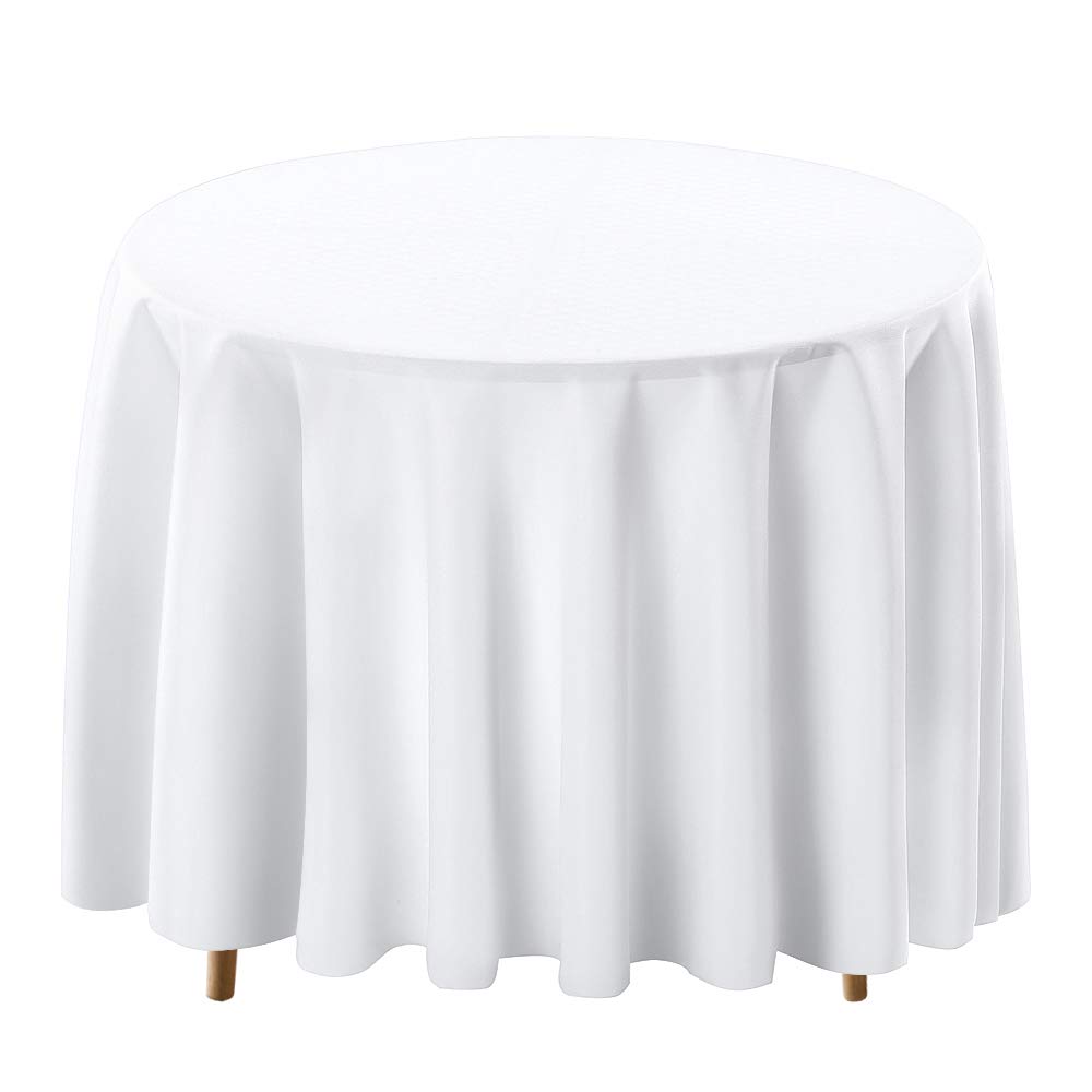 Best linen table cloth 90 in round polyester red and white