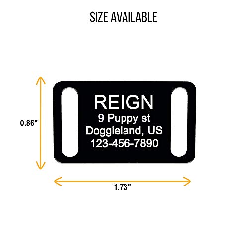 Slideon Dog Tags, No Jingle Aluminum Name Tags Personalized, Custom