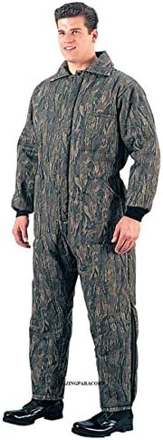 SANDRA Military Insulated Coverall Mechanic Camo Coveralls Heavy Winter Overalls
