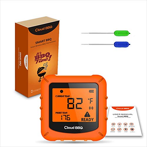 SHANGRI-LA Meat Thermometer Wireless Digital Smart BBQ Grill Accessories for Smoker Electronic Cooking Remote Monitor High Temperature Thermometer for Easy Cooking