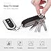 Bosiwee Smart Key Organizer, Compact Key Holder Leather Keychain, Folding Pocket Key Holder Chain (up to 16 Keys)