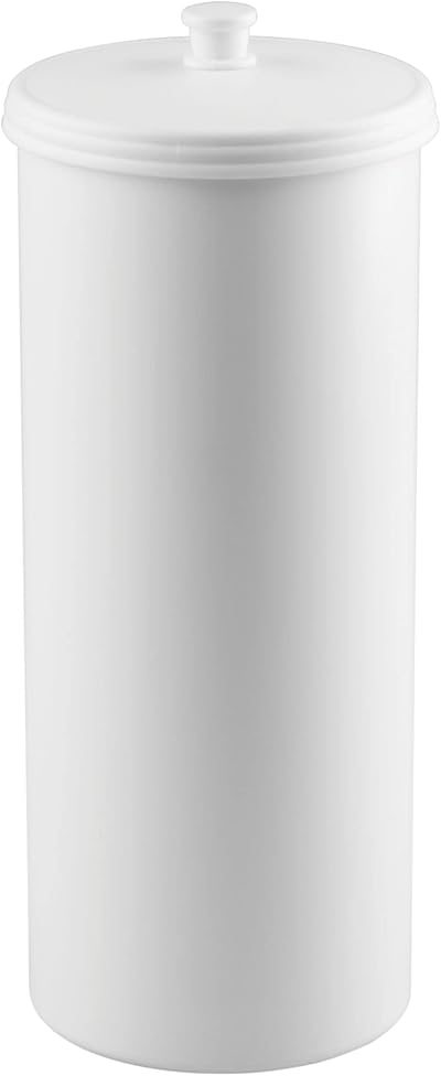 InterDesign iDesign Kent Freestanding Toilet Roll Holder White 3 Spare Rolls