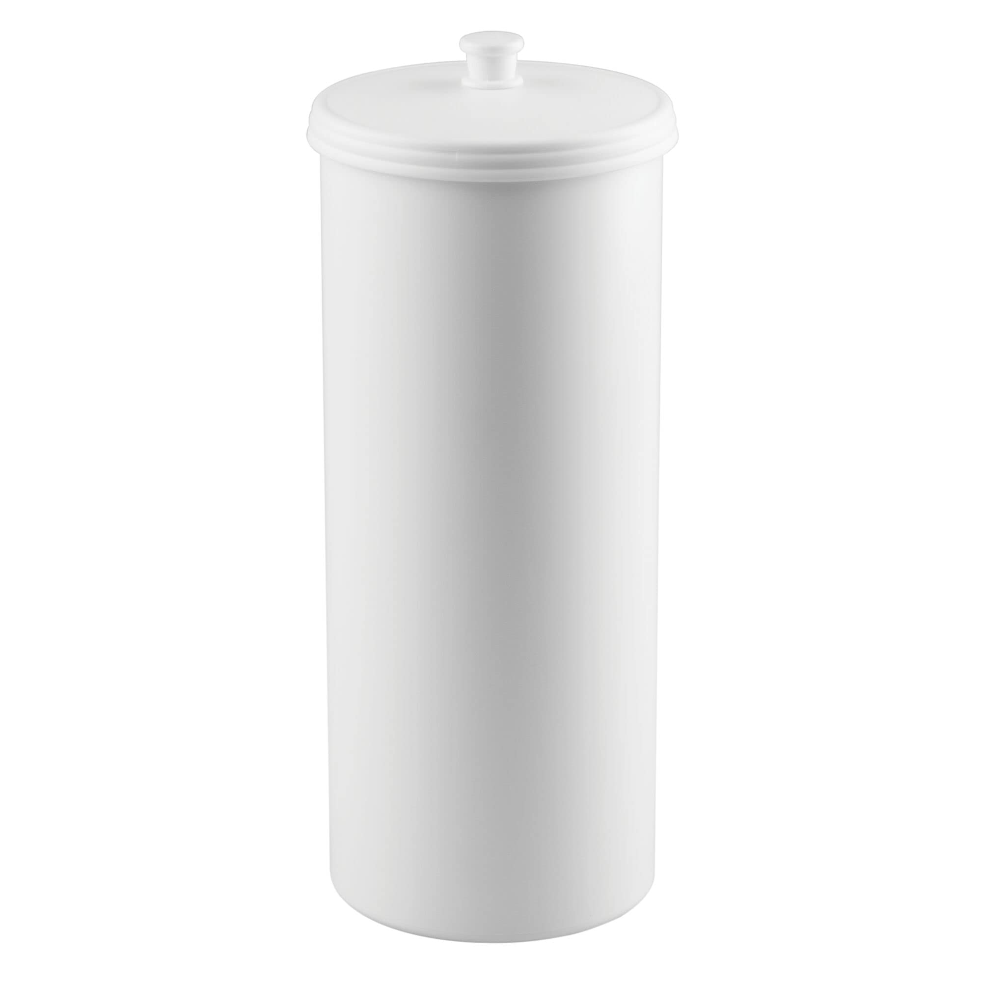 Photo 1 of iDesign Plastic Toilet Paper Holder, The Kent Collection – Hold 3 Rolls of Toilet Paper, 6.25" x 6.25" x 15.5", White