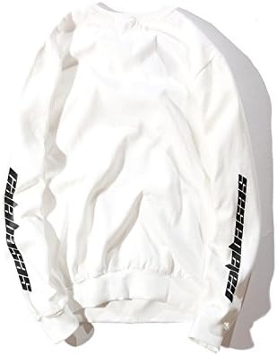 ndsoo Men's hoodies and Japanese style printing letters loose version of men's hoodies,white,L