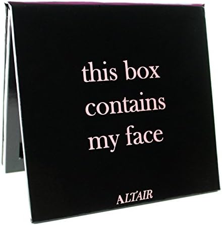 Travel Empty Magnetic Palette Set with Mirror for Depotting with 10 pcs Magnetic Stickers. This Box Contains My Face - Depot Eyeshadows, Highlighters, and Blushes by Altair Beauty.