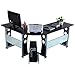 Black New Wood L-Shape Corner Computer Desk PC Table Workstation Home Office