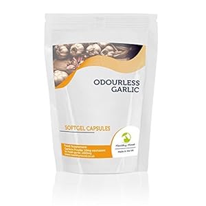 Odourless Garlic 1000mg Oil Extract Food Supplement 90 Softgel Capsules Cholesterol Healthy Heart Cold and Flu