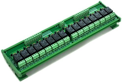 Electronics-Salon DIN Rail Mount 16 SPDT 10Amp Power Relay Interface ...
