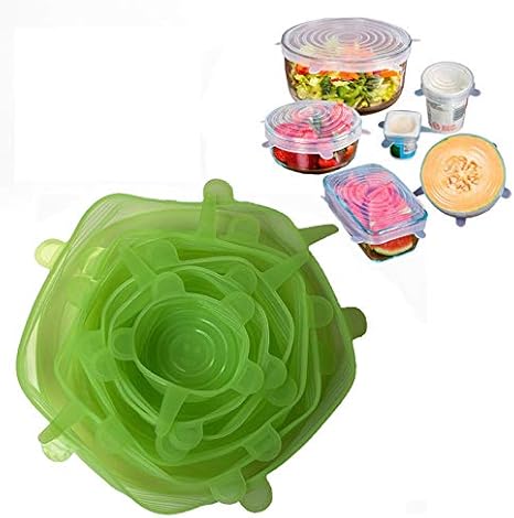 Amazon Jk Home シリコンラップ シリコン蓋 食品ラップ フレッシュキーピングカバー 密閉蓋 キッチン真空シール 電子レンジ 冷蔵庫 再利用可能 6枚セット カップカバー オンライン通販