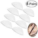 PIXNOR Transparent Silicone Adhesive Arch Support Gel Insole for Flat Feet,Set of 4