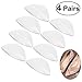 PIXNOR Transparent Silicone Adhesive Arch Support Gel Insole for Flat Feet,Set of 4