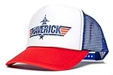 Maverick Distressed Unisex-Adult Trucker Hat -One-Size (Royal/White/Red)