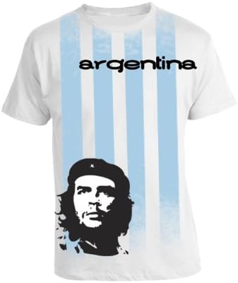 The Che Guevara Store Argentina Che Football Striped T-shirt White XXX-Large