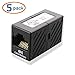 Cable Matters [UL Listed] 5-Pack 10Gbps Cat 6 Ethernet Coupler (RJ45 Coupler, Cat6 RJ45 Female to Female Adapter, Ethernet Extender Adapter) in Black, Compatible with Cat6A, Cat5e