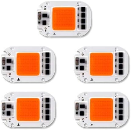 ils a 5 pieces 50w 220v full spectrum led cob chip grow light for plan