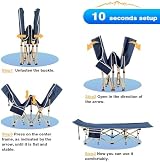 Overmont Folding Camping Bed with Mattress 550LBS 28in Wide Heavy Duty view 3