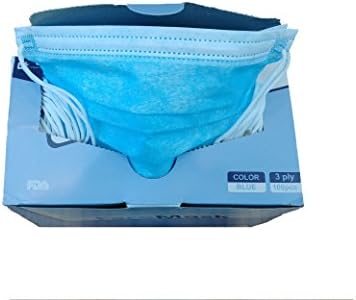 (100ct Box)FDA approved Disposable mask l Procedure Surgical Face Mask With Earloop l Dental, Flu, Anti allergy,Dust Protective Face Mask Mask, Pack of 100(Blue)