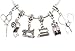 Sewing Machine Measuring Tape Scissors Iron Button Thread Charm Bead Dangle for Snake Chain Bracelets
