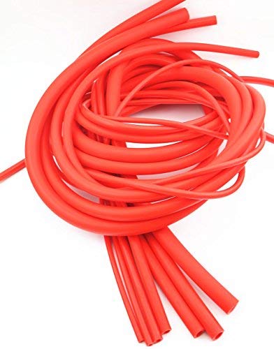 QIKE Universal 3mm/4mm/6mm/8mm/10mm/12mm /14mm/Inner Diameter High Performance Silicone Vacuum Hose Tube Kit (black) (red, 7size)