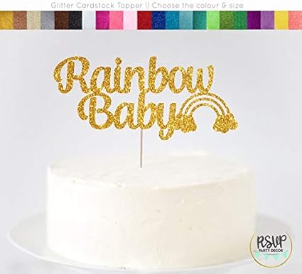 Amazon Com Arthuryerkes Rainbow Baby Cake Topper Rainbow Baby